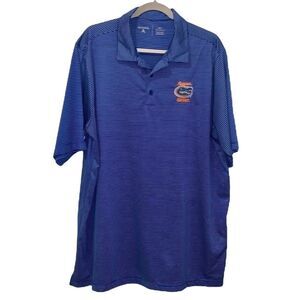 Antigua Florida Gators Sport Blue White Striped Polo Top Shirt​​​​​​